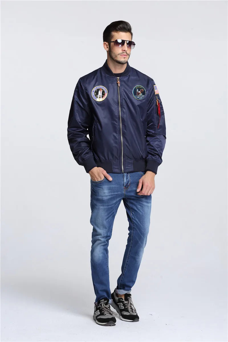US Air Force Pilot Flight Korean College Jacket For Men