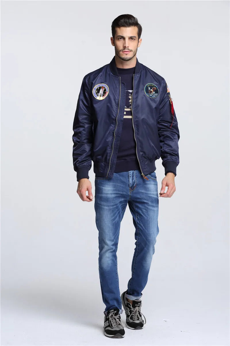 US Air Force Pilot Flight Korean College Jacket For Men