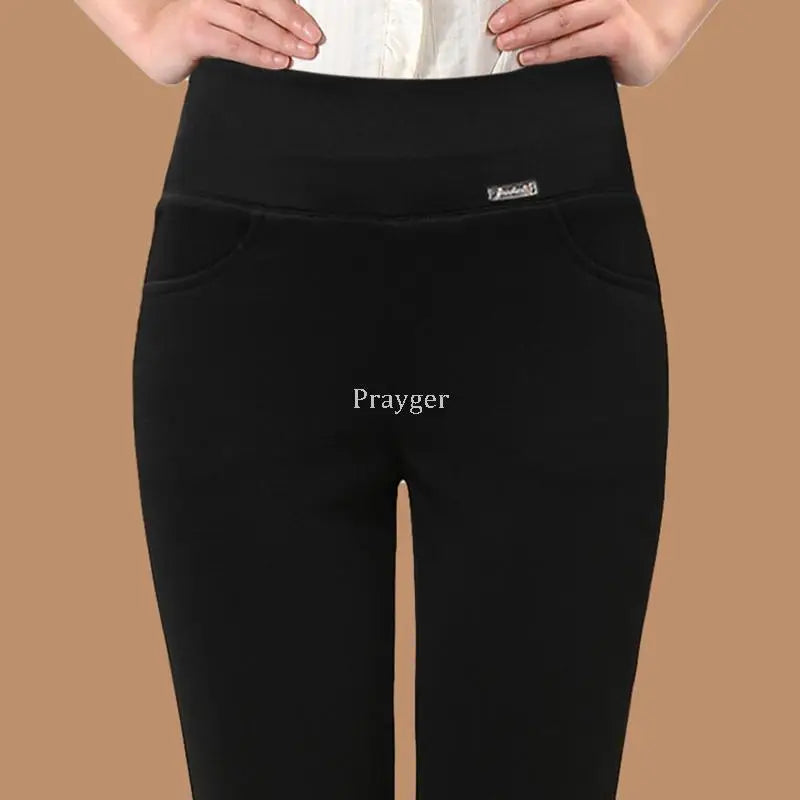 Women Pants Slim Trousers Elastic Leggings