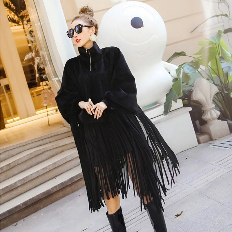 Spring Autumn Black Jacket Women