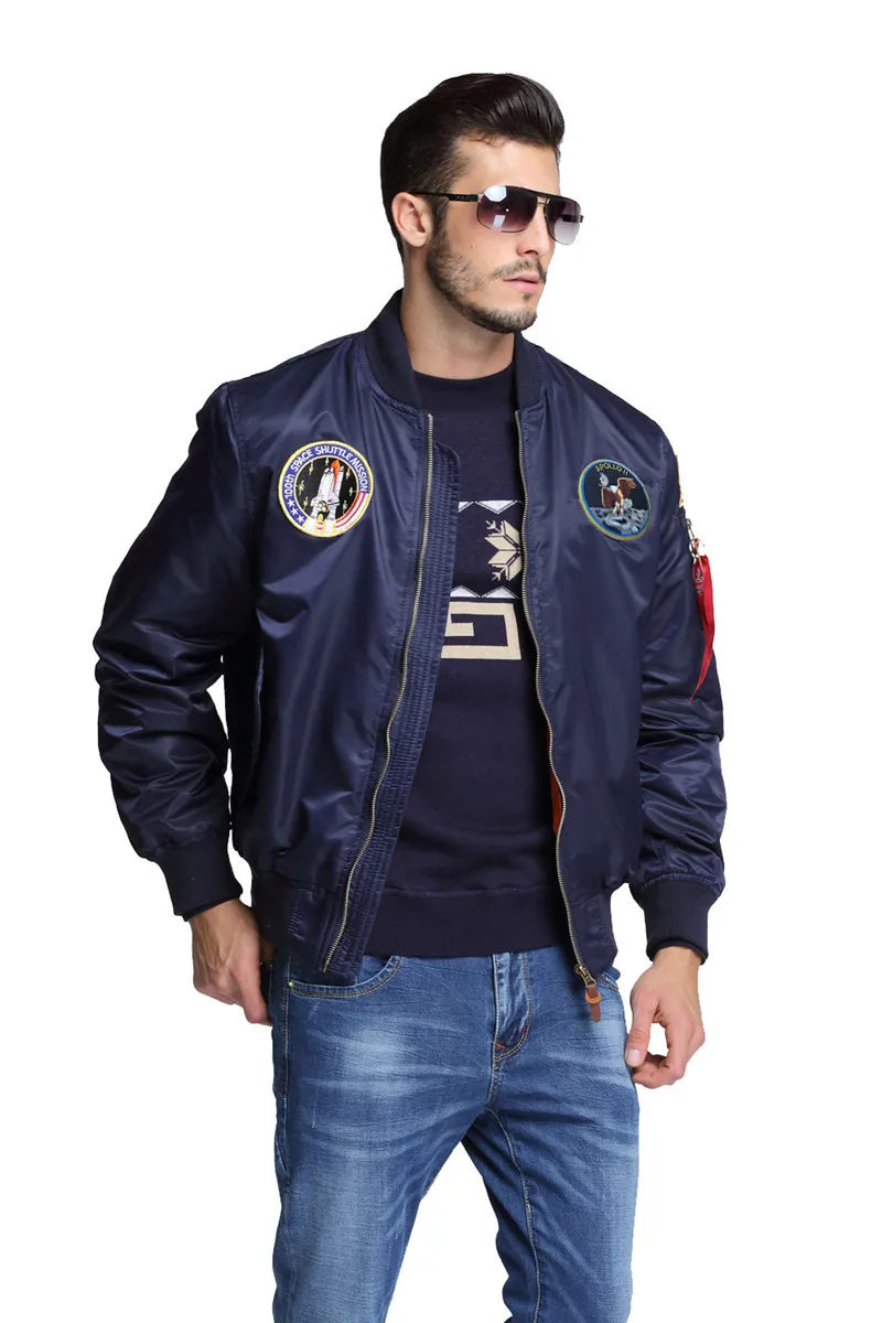 US Air Force Pilot Flight Korean College Jacket For Men