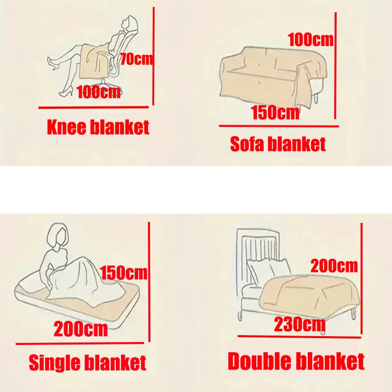 Lightweight luxurious thick warm blanket for bedroom and living room