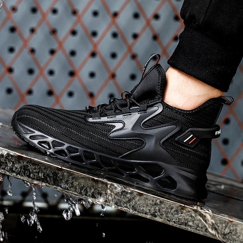 Men Work Safety Shoes Anti-smashing Steel