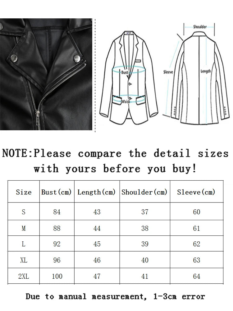 Vangull Faux Leather Cropped Jacket Women