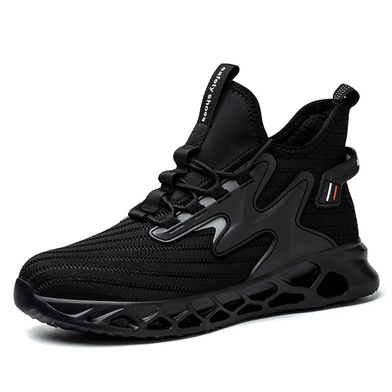 Men Work Safety Shoes Anti-smashing Steel