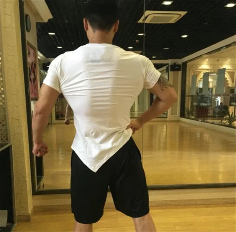 Summer Fashion Brand T-Shirt Men Gym Clothing