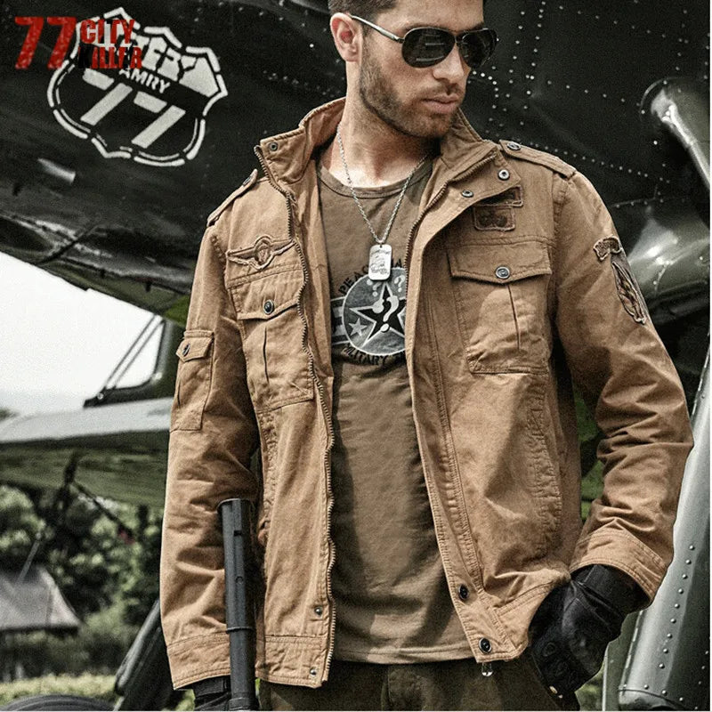 77City Killer Bomber Jacket Men Plus Size 6XL
