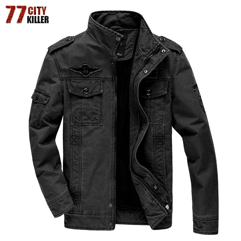 77City Killer Bomber Jacket Men Plus Size 6XL